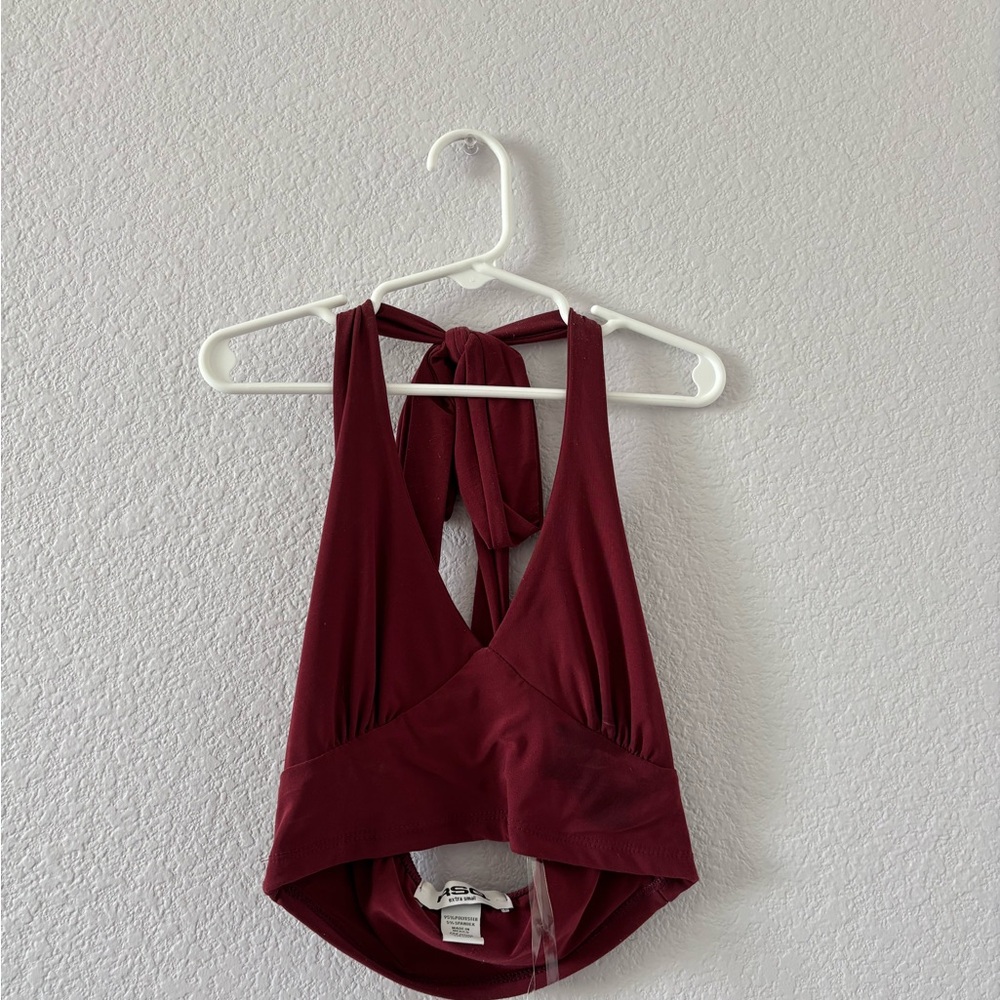 RSQ Burgundy Crop Top